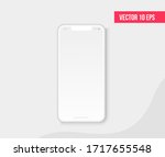 smartphone blank screen ... | Shutterstock .eps vector #1717655548