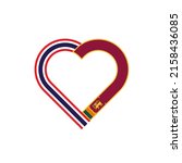 unity concept. heart ribbon... | Shutterstock .eps vector #2158436085