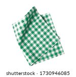 Green Checkered Folded Cloth...