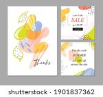 trendy abstract templates with... | Shutterstock .eps vector #1901837362