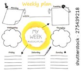 plan your week  weekly plan ... | Shutterstock .eps vector #275439218
