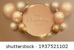 happy birthday card with luxury ... | Shutterstock .eps vector #1937521102