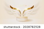 realistic white display stand... | Shutterstock .eps vector #2028782528