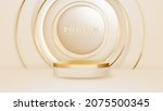 realistic white product podium... | Shutterstock .eps vector #2075500345