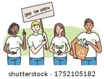 world environment day. a group... | Shutterstock .eps vector #1752105182