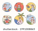 character design on vacation... | Shutterstock .eps vector #1991008865
