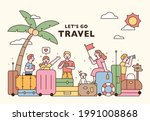 vacation travel concept banner... | Shutterstock .eps vector #1991008868
