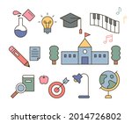 education icons. outline simple ... | Shutterstock .eps vector #2014726802