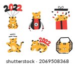 new year's card. a collection... | Shutterstock .eps vector #2069508368