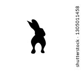easter bunny logo icon vector | Shutterstock .eps vector #1305011458
