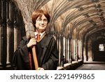 Small photo of BUKOVEL, UKRAINE, OCTOBER 5, 2022: Wax figure of Harry James Potter - fictional character and titular protagonist in J. K. Rowling series of eponymous novels