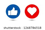  thumbs up and heart icon in... | Shutterstock .eps vector #1268786518