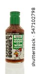 Small photo of Winneconne, WI - 2 January 2017: Bottle of Uncle Dougie's wing sauce on an isolated background.