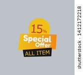 special offer discount 15 ... | Shutterstock .eps vector #1412172218