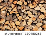 View of a stack of firewood