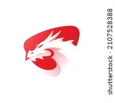 negative space dragon logo... | Shutterstock .eps vector #2107528388