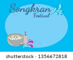 songkran festival  thailand new ... | Shutterstock .eps vector #1356672818