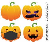 set of halloween pumpkins.... | Shutterstock .eps vector #2006399678