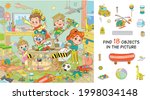 find 18 objects in the picture. ... | Shutterstock .eps vector #1998034148