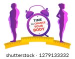 weight loss. time to change... | Shutterstock .eps vector #1279133332