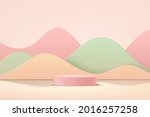 3d abstract studio room with... | Shutterstock .eps vector #2016257258