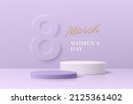realistic white and purple 3d... | Shutterstock .eps vector #2125361402