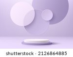 realistic purple and white 3d... | Shutterstock .eps vector #2126864885
