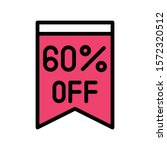 discount tag sixty percent off... | Shutterstock .eps vector #1572320512