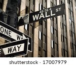 A Wall Street Sign In Manhattan ...