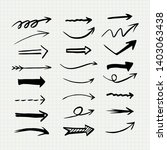 doodle arrow set   vector... | Shutterstock .eps vector #1403063438