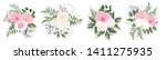 collection of vector flowers.... | Shutterstock .eps vector #1411275935