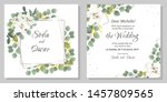 vector floral template for... | Shutterstock .eps vector #1457809565