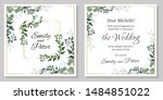 vector template for wedding... | Shutterstock .eps vector #1484851022