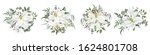 set of vector bouquets on a... | Shutterstock .eps vector #1624801708
