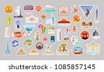 big set of vector travelling... | Shutterstock .eps vector #1085857145