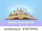 travel to europe. road trip.... | Shutterstock .eps vector #570270502