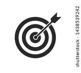 the arrow presses the target... | Shutterstock .eps vector #1438539242