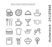 set of simple icons for bar ... | Shutterstock .eps vector #241185868