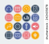 set of simple musical icons | Shutterstock .eps vector #242435878