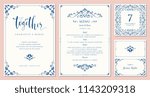 ornate wedding invitation ... | Shutterstock .eps vector #1143209318