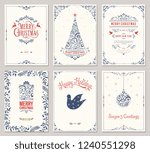 ornate winter holidays greeting ... | Shutterstock .eps vector #1240551298