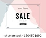 sale banner template design.... | Shutterstock .eps vector #1304501692