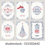 ornate vertical winter holidays ... | Shutterstock .eps vector #521503642