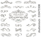 vector calligraphy swirls ... | Shutterstock .eps vector #533475508