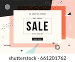 sale banner template design.... | Shutterstock .eps vector #661201762