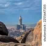 Small photo of The clock tower in Makkah Al-Mukarramah on January 10, 2023