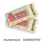 cinema ticket. realistic ticket ... | Shutterstock .eps vector #1685865592