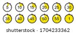 timer icons on a white... | Shutterstock .eps vector #1704233362