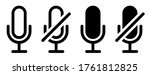 microphone vector icon set... | Shutterstock .eps vector #1761812825