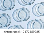 Small photo of pattern petri dish with transparent helium serum